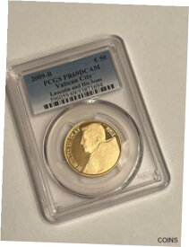【極美品/品質保証書付】 アンティークコイン コイン 金貨 銀貨 [送料無料] 2009-R Vatican City 50 Euros PCGS PR69DCAM Gold Coin Proof Pope Benedict XVI