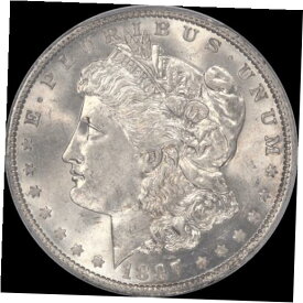【極美品/品質保証書付】 アンティークコイン 銀貨 1897-O Morgan Silver Dollar $1 PCGS MS63+ Desirable Select Mint State [送料無料] #sot-wr-012198-119