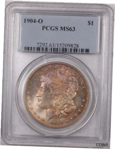  アンティークコイン コイン 金貨 銀貨  [送料無料] 1904-O Morgan Silver Dollar $1 Coin PCGS MS-63 Toned (BR-26 A) 低価格