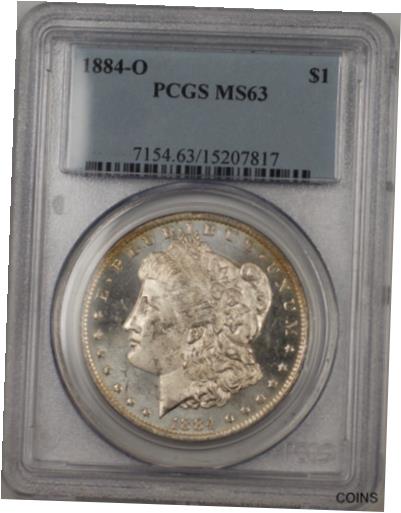 アンティークコイン コイン 金貨 銀貨  [送料無料] 1884-O Morgan Silver Dollar $1 PCGS MS-63 Better Coin Proof Like (BR-16 Q) 人気特価激安