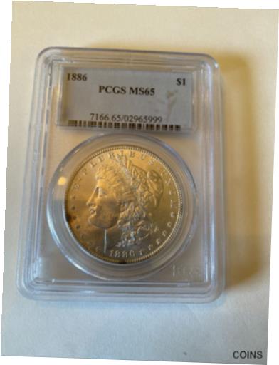  アンティークコイン コイン 金貨 銀貨  [送料無料] 1886 Morgan Silver Dollar PCGS graded MS65