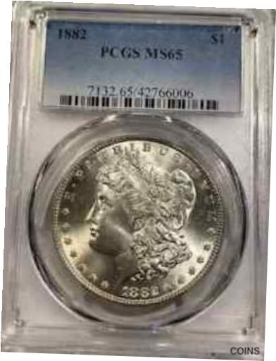  アンティークコイン コイン 金貨 銀貨  [送料無料] 1882 P Morgan Dollar PCGS MS-65 White Coin
