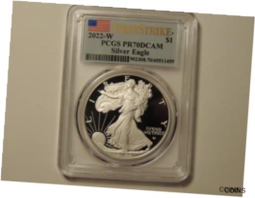 アンティークコイン 銀貨 2022 W American Silver Eagle PCGS PR70DCAM First Strike (22EA) Mint Box & COA [送料無料] #sot-wr-012211-52