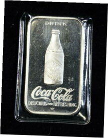 【極美品/品質保証書付】 アンティークコイン コイン 金貨 銀貨 [送料無料] Louisville, KY Coca Cola 75th Anniversary 1 oz 999 fine silver art bar RARE C086