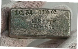 【極美品/品質保証書付】 アンティークコイン コイン 金貨 銀貨 [送料無料] RARE Vintage "LIBERTY" 10.34 Troy oz .999 Fine Silver BAR/INGOT