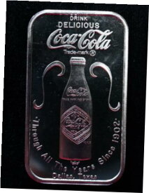 【極美品/品質保証書付】 アンティークコイン コイン 金貨 銀貨 [送料無料] Vintage Coca-Cola 75th Anniversary Dallas Texas 999 1oz FINE Silver Art Bar 1454