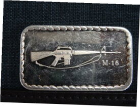 【極美品/品質保証書付】 アンティークコイン コイン 金貨 銀貨 [送料無料] Assault Rifle M-16 DCP One Troy Oz .999 Silver Art Bar Vintage