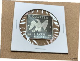 【極美品/品質保証書付】 アンティークコイン コイン 金貨 銀貨 [送料無料] 1969 Silver Eagle Fractional 1/4 oz .999 Silver Art Bar Vtg Walla Walla