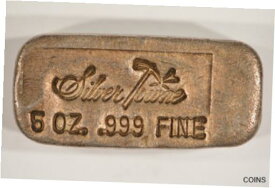 【極美品/品質保証書付】 アンティークコイン コイン 金貨 銀貨 [送料無料] SilverTowne 5 oz .999 Fine Silver Bar Old Poured Style 2nd Series Vintage Rare!
