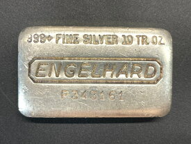 【極美品/品質保証書付】 アンティークコイン コイン 金貨 銀貨 [送料無料] Vintage Engelhard 10 Troy Ounce Poured 999 Silver Bar P343161