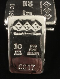 【極美品/品質保証書付】 アンティークコイン コイン 金貨 銀貨 [送料無料] 10oz Hand Poured 999 Silver Bullion Bar by Yeagers Poured Silver YPS