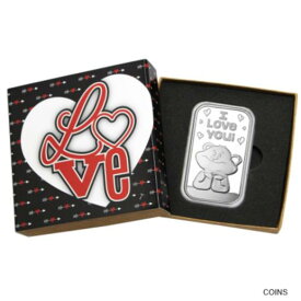 【極美品/品質保証書付】 アンティークコイン コイン 金貨 銀貨 [送料無料] I Love You Bear 1oz .999 Fine Silver Bar SilverTowne Gift Box with Love sleeve