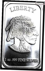 【極美品/品質保証書付】 アンティークコイン コイン 金貨 銀貨 [送料無料] INDIAN HEAD STANDING BUFFALO 1 OZ. LIBERTY FINE SILVER 999 SEALED ART BAR - UNC