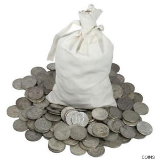 アンティークコイン コイン 金貨 銀貨 [送料無料] .50 POUND LB BAG (8 OUNCES) US Silver Coins ALL 90% Silver Pre-1965 Lot !のサムネイル
