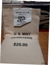 【極美品/品質保証書付】 アンティークコイン コイン 金貨 銀貨 [送料無料] 2001 P Rhode Island State Quarters $25 Mint Sewn Bags