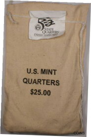 【極美品/品質保証書付】 アンティークコイン コイン 金貨 銀貨 [送料無料] $25 (100 UNC coins) 2000 New Hampshire - P State Quarter Original Mint Sewn Bag