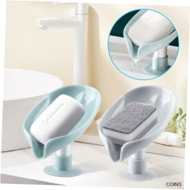 【極美品/品質保証書付】 アンティークコイン 硬貨 Soap Dish Holder Self Draining Leaf Shape Bar Soap Saver Suction Cup Bathroom US [送料無料] #oof-wr-012259-200