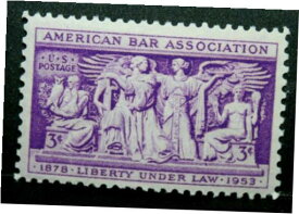 【極美品/品質保証書付】 アンティークコイン 硬貨 1953 American Bar Association 3 Cent U.S. Postage Stamp Scott #1022 Mint MNH [送料無料] #oof-wr-012259-212
