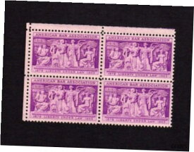 【極美品/品質保証書付】 アンティークコイン 硬貨 SCOTT # 1022 Am Bar Assoc 75th Annv Issue U.S. Stamps MNH - Margin Block of 4 [送料無料] #oof-wr-012259-293
