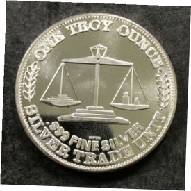 アメリカ合衆国 1オンス .999 ピュアシルバー ラウンド トレード ユニットUnited States Of America 1oz .999 Pure Silver Round Trade Unit