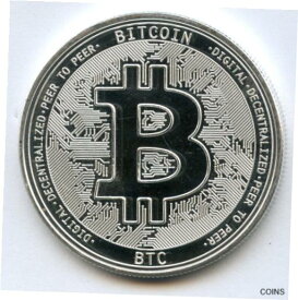 【極美品/品質保証書付】 アンティークコイン コイン 金貨 銀貨 [送料無料] Bitcoin BTC Cryptocurrency Code We Trust 1 Oz .999 Fine Silver Round - JN467