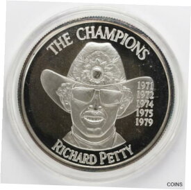 【極美品/品質保証書付】 アンティークコイン コイン 金貨 銀貨 [送料無料] The Champions Richard Petty 1oz Silver Art Round .999 NASCAR Winston Cup