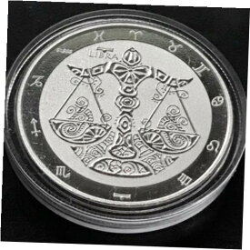 【極美品/品質保証書付】 アンティークコイン コイン 金貨 銀貨 [送料無料] 2021 Tokelau 1 oz .999 Silver $5 Zodiac Series: Libra BU