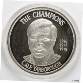 【極美品/品質保証書付】 アンティークコイン コイン 金貨 銀貨 [送料無料] The Champions Cale Yarborough1oz Silver Art Round .999 NASCAR Winston Cup