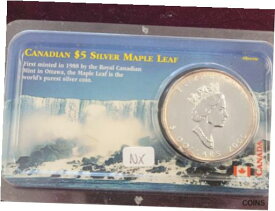 【極美品/品質保証書付】 アンティークコイン コイン 金貨 銀貨 [送料無料] 2000 $5 1 oz Silver Canada Maple Leaf Fireworks Coin, Littleton Showpak