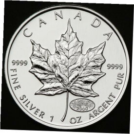 【極美品/品質保証書付】 アンティークコイン コイン 金貨 銀貨 [送料無料] 2000 Canada Maple Leaf Fireworks Privy Fine Silver UNC #18448
