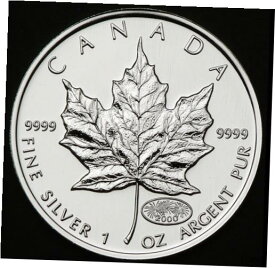 【極美品/品質保証書付】 アンティークコイン コイン 金貨 銀貨 [送料無料] 2000 Canada Silver Maple Leaf / Queen Elizabeth ~ Fireworks Privy ~ in capsule