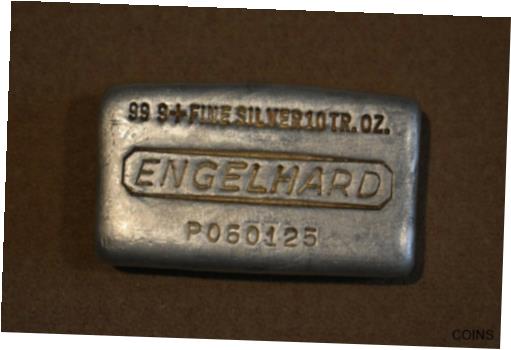 アンティークコイン コイン 金貨 銀貨 [送料無料] Engelhard 10 Troy Ounce Highly Collectable Silver Loaf Bar #P060125 .999 Purityのサムネイル