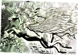 【極美品/品質保証書付】 アンティークコイン コイン 金貨 銀貨 [送料無料] Winged Pegasus Unicorn Argentia 10 oz .999 silver High Relief Art Bar