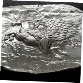 【極美品/品質保証書付】 アンティークコイン コイン 金貨 銀貨 [送料無料] Winged Pegasus Unicorn Argentia 10 oz .999 Silver High Relief Art Bar