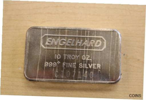 独特な店  アンティークコイン コイン 金貨 銀貨  [送料無料] Vintage Engelhard 10oz .999 Fine Silver Bar *LOOK* FREE SHIPPING