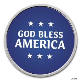 【極美品/品質保証書付】 アンティークコイン コイン 金貨 銀貨 [送料無料] 1 oz Silver Colorized Round - APMEX (God Bless America, Blue) - SKU#218232