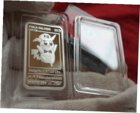 【極美品/品質保証書付】 アンティークコイン コイン 金貨 銀貨 [送料無料] Pokemon 1/2 Oz Pikachu .999 Pure Silver Art Bar {Proof} Rare Trading Card S/N