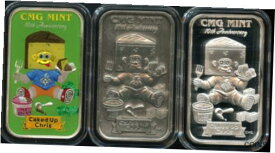 【極美品/品質保証書付】 アンティークコイン コイン 金貨 銀貨 [送料無料] Caked up Chris Set 10th Ann, cabbage patch Kids CMG Mint 3 1OZ .999 silver Bars