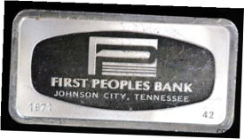【極美品/品質保証書付】 アンティークコイン コイン 金貨 銀貨 [送料無料] Franklin Mint 1000 Grain Sterling Silver Bar First Peoples Bank Johnson City, TN