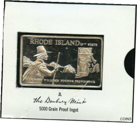【極美品/品質保証書付】 アンティークコイン コイン 金貨 銀貨 [送料無料] Danbury Mint 50 States Rhode Island 5000 Grain Proof Sterling Silver Ingot Bar