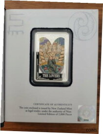 【極美品/品質保証書付】 アンティークコイン コイン 金貨 銀貨 [送料無料] 2021 Niue Tarot Card: THE LOVERS 1 oz Silver Bar. SOLD OUT AT THE MINT!