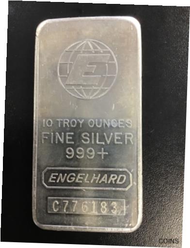  アンティークコイン コイン 金貨 銀貨  [送料無料] Vintage Engelhard 10 Troy Oz Ounce Bar 999+ Fine Silver C Series (C) 注目