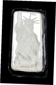 【極美品/品質保証書付】 アンティークコイン コイン 金貨 銀貨 [送料無料] 1982 MTB Johnson Matthey Vintage Statue of Liberty 10 oz Silver Bar #8988