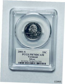 2001-S バーモント州シルバー クォーター PCGS PR70DCAM2001-S Vermont Statehood Silver Quarter PCGS PR70DCAM