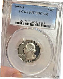 【極美品/品質保証書付】 アンティークコイン コイン 金貨 銀貨 [送料無料] 1987-S US Proof Washington 25c ~~ PCGS PR70 DCAM ~~ Rare Perfect Coin!