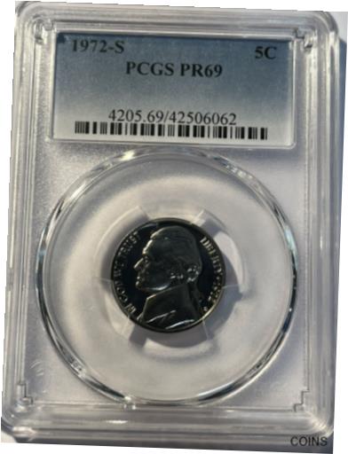 【極美品/品質保証書付】 アンティークコイン コイン 金貨 銀貨 [送料無料] 1972s PCGSPF69 Jefferson nickel：金銀プラチナ ワールドリソース
