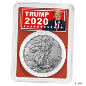 【極美品/品質保証書付】 アンティークコイン コイン 金貨 銀貨 [送料無料] 2020 (P) $1 American Silver Eagle PCGS MS70 Emergency Production Trump 2020 Labe