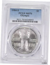 【極美品/品質保証書付】 アンティークコイン コイン 金貨 銀貨 [送料無料] 1984-S MS70 LA Olympics Commemorative Silver Dollar PCGS