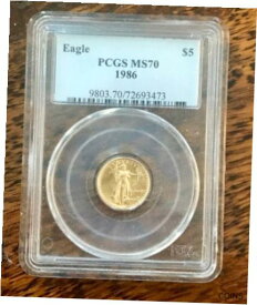 【極美品/品質保証書付】 アンティークコイン コイン 金貨 銀貨 [送料無料] 1986 $5 Gold Eagle PCGS MS70