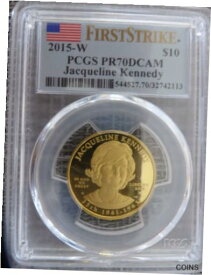 【極美品/品質保証書付】 アンティークコイン コイン 金貨 銀貨 [送料無料] 2015-West Point Gold Jacqueline Kennedy 10 Dollar PCGS MS - 70 1st Strike